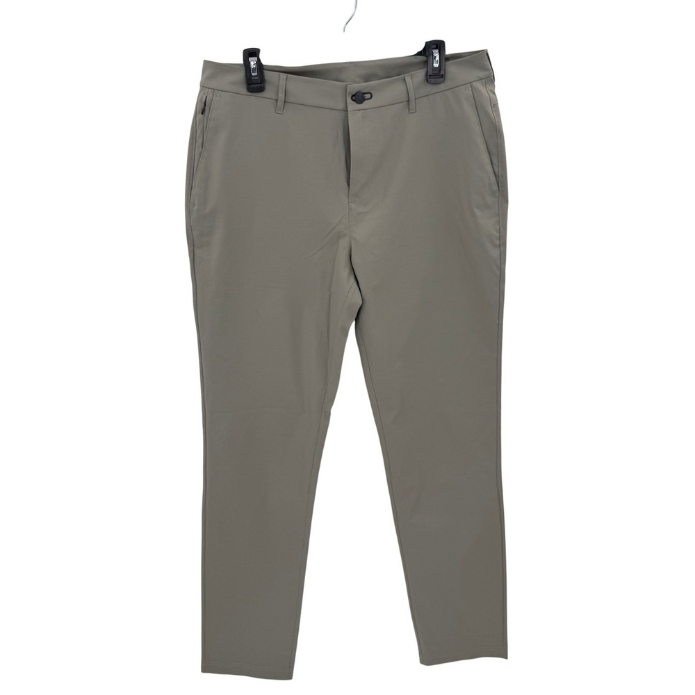 Public Rec VIP Chinos Mens 33/34 Olive Taupe Stretch Tapered Performance Pants